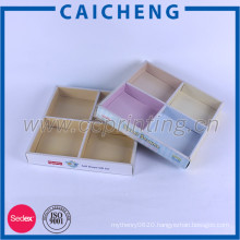 Creative toys paper box packaging with paper divider and pvc sleeve